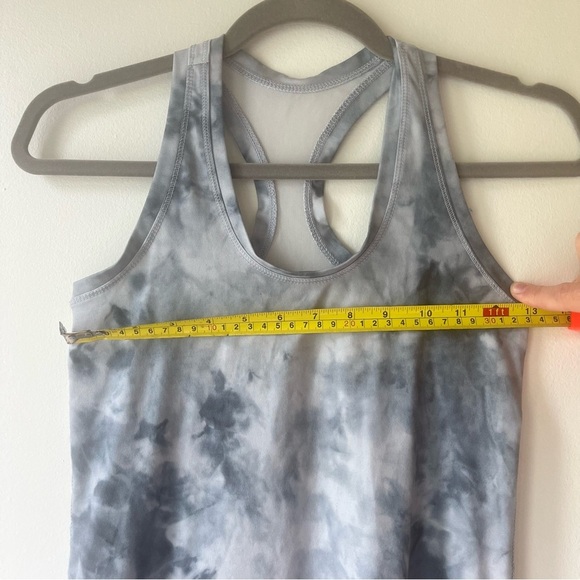 Gottex Studio Tie-Dye Racerback Tank XS | Gray Mesh Back Activewear Top Workout - Picture 5 of 7